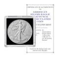 2026 U.S. Silver Eagle .999 Fine Silver with Black Background Snap Tight Square Holder and our Smyrnacoin Certificate of Authenticity Dollar Uncirculated US Mint