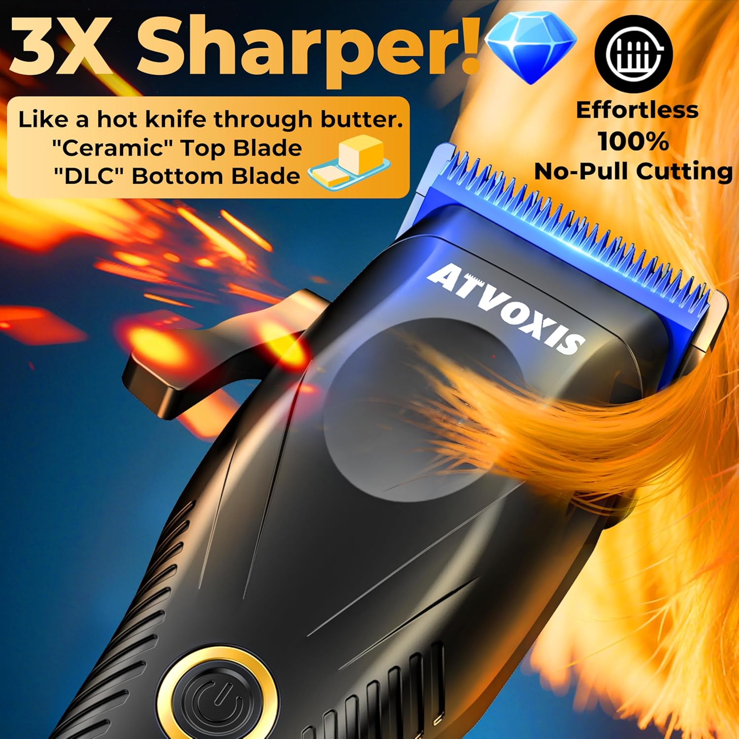 9000 RPM Brushless Motor Professional Hair Clippers Set for Men: Cordless Clippers & Zero Gap Trimmers with DLC Blades LED Display Fast Charging Stands Travel Pouch Maquina Para Cortar Pelo De Hombre