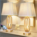 28' Iron Art Table Lamp Set of 2 for Living Room, Modern Gold Leaf Desk Lamps with Nightlight and 2 USB Charging Ports, Farmhouse Bedside Lamp for Bedroom Nightstand, 3 Way Dimmable Bulb Included