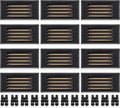 SUNVIE LED Low Voltage Step Lights 3000k Step Light Outdoor 5W Low Voltage Deck Lights with Horizontal Louver Faceplate Deck Stair Light for Stairs Fence Post Fastlock2 Connectors Included, 12 Pack