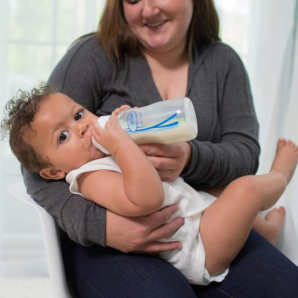 Dr. Brown's Natural Flow Anti-Colic Options+ Wide-Neck Baby Bottles 9 oz/270 mL,with Level 1 Slow Flow Nipple,4 Count,0m+ (Pack of 6)