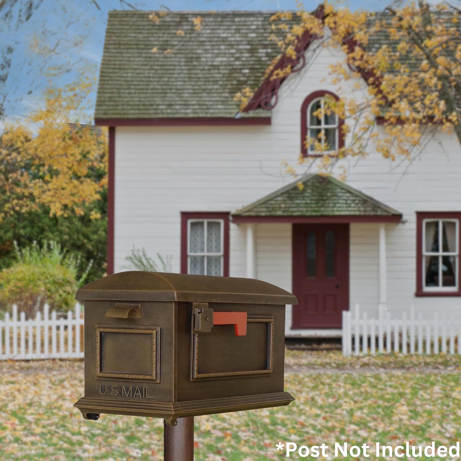 Special Lite Traditional Curbside Mailbox - Copper Aluminum Mailbox for Post Mount - SCT-1010-CP