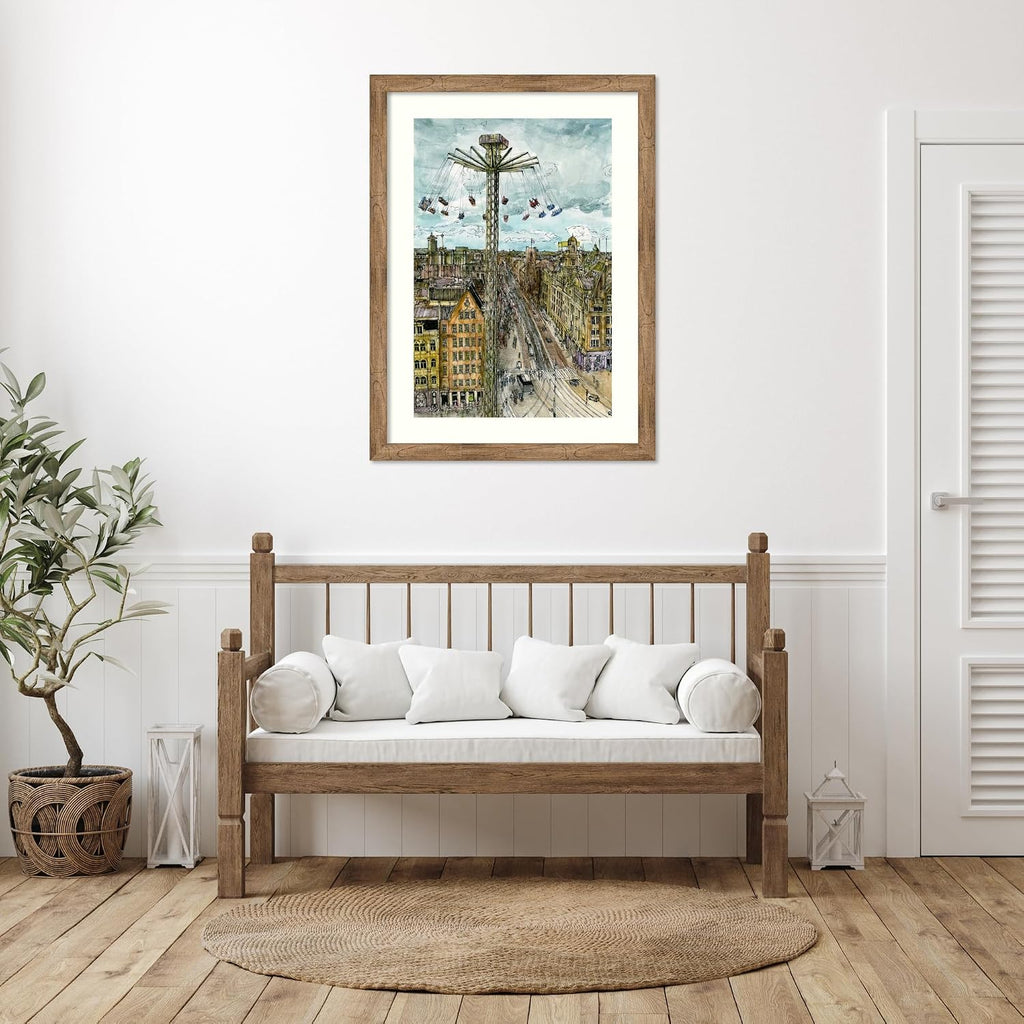 Amanti Art Framed Wall Art Print 44x32 European Afternoon IV by Melissa Wang, Cityscapes Wall Art, Industrial Urban Decor, X-Large Poster Painting Artwork for Living Room, Bedroom, Bathroom, Kitchen,