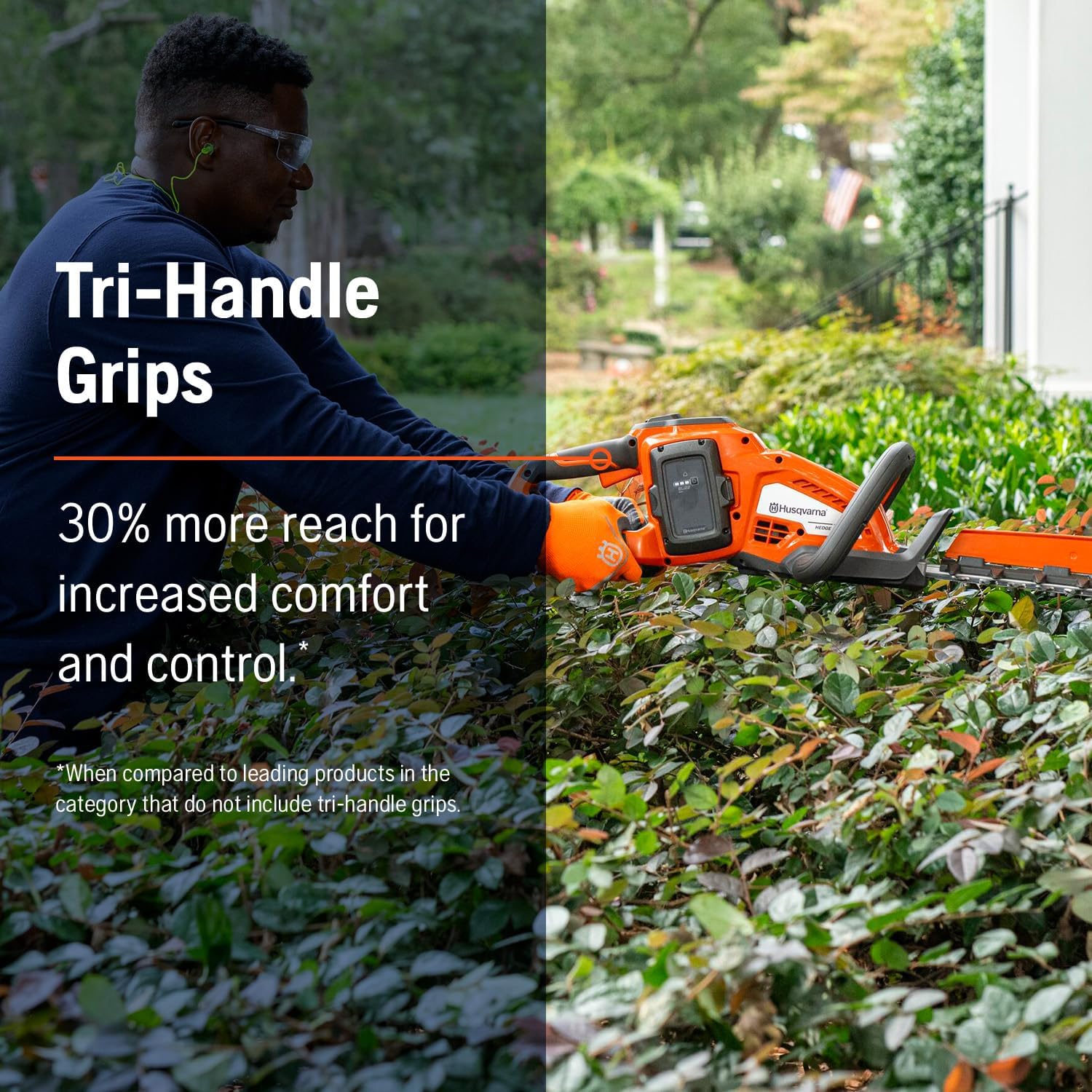Husqvarna Hedge Master 320iHD60 Battery Hedge Trimmer, 24-Inch Electric Trimmer with Brushless Motor for Efficiency and Durability, 40V Lithium-Ion 4Ah Battery and Charger, 970592602, Gifts for Men