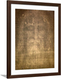 ART.COM Framed Wall Art Prints Detail of Shroud of Turin in Chiesa Della Ss. Annunziata Church, Turin, Piedmont, Italy, Europe, Places Decor, 24' x 32', Espresso Frame with White Mat