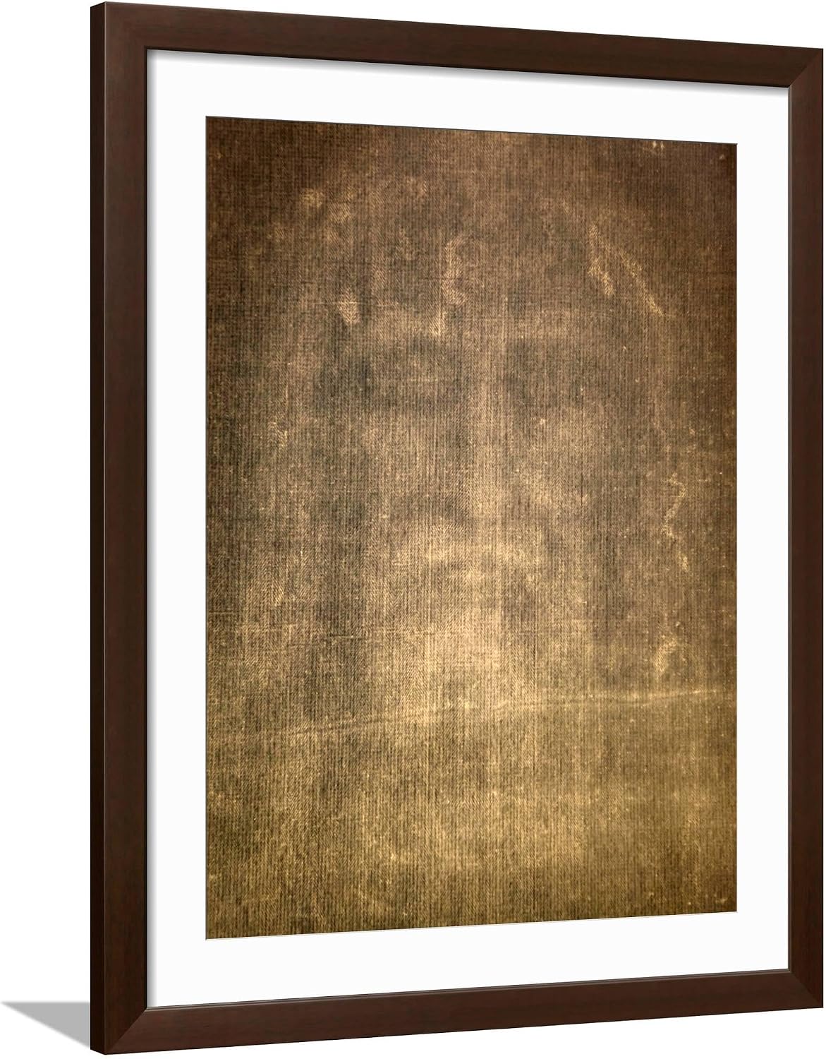 ART.COM Framed Wall Art Prints Detail of Shroud of Turin in Chiesa Della Ss. Annunziata Church, Turin, Piedmont, Italy, Europe, Places Decor, 24' x 32', Espresso Frame with White Mat