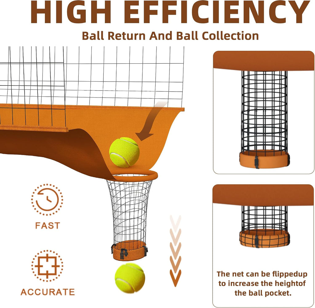 MR Tennis Ball Return Net 7'x6', Freestanding Tennis Training Net, Multi-Sport Training Return Net for Tennis, Pickleball, Softball, Baseball Compatible w/Toss Machine Without Pitching Machine