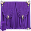 40ft x 12ft Purple Backdrop Curtains Wrinkle Free Backdrop Curtain for Wedding Parties Purple Fabric Backdrops Drapes Back Drop Cloth Bridal Shower Stage Curtains Wedding Decorations for Reception