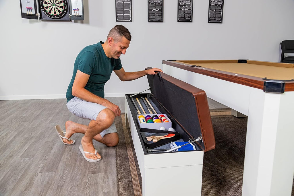 Hathaway Pool Table Combo Set with Benches