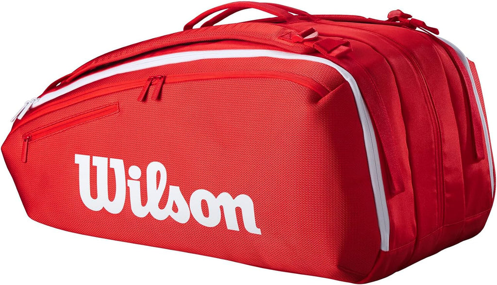 WILSON 2025 Super Tour Red Tennis Racket Bags