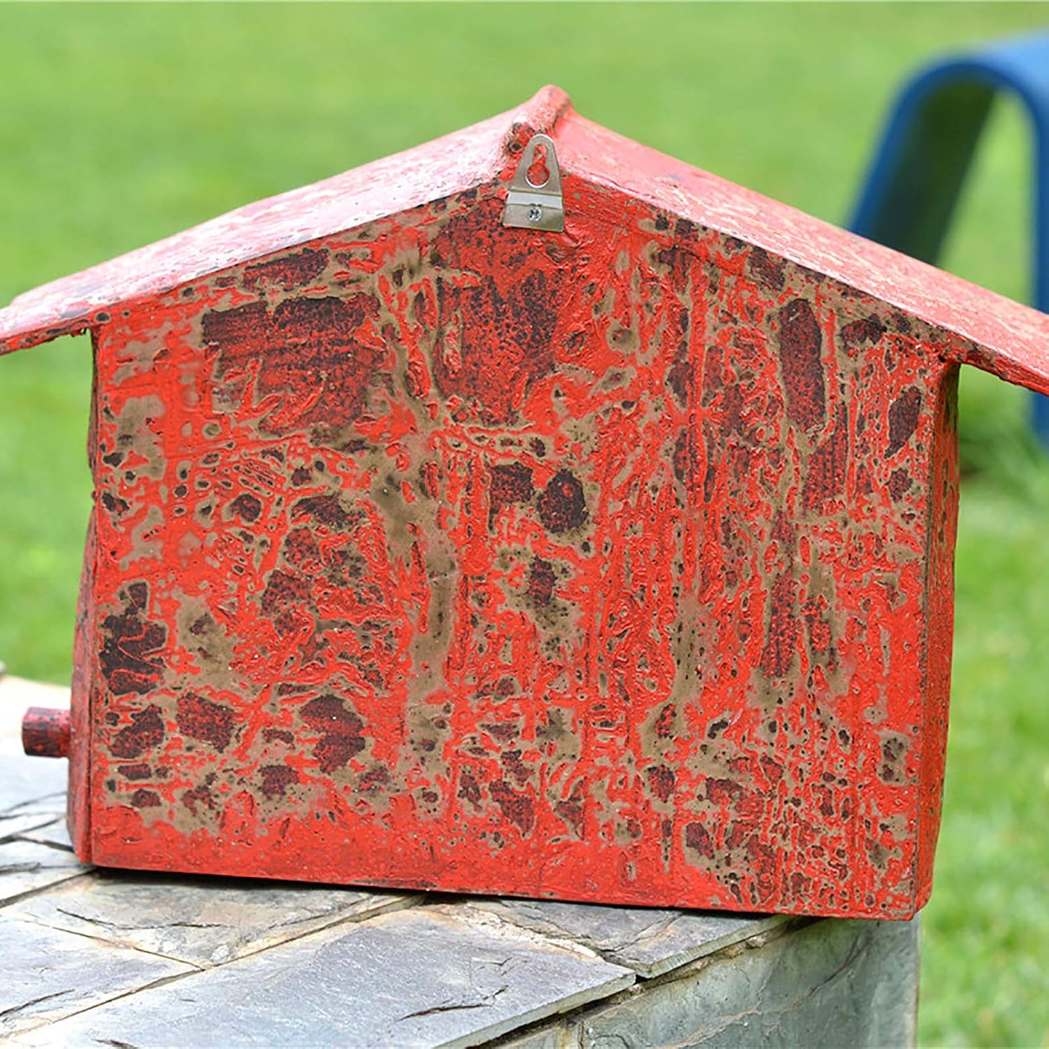 Letter Box,Postbox,Vintage Wooden Outside Wall Mount Post Box Mailbox Letterbox Photography Props Mural Wedding Bar Cafe Window Display 40x26x14cm (Color : A)