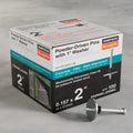 Simpson Strong-Tie PDPAWL-200MG PDPAWL .157 in. x 2 in. Mechanically Galvanized Powder-Actuated Pin w/ 1 in. Washer (100-Qty) (Pack of 10)