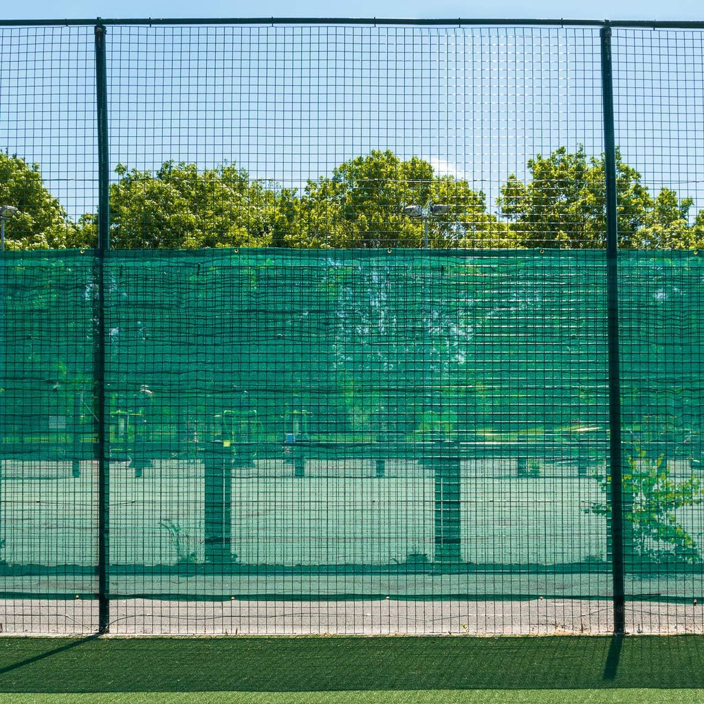 Vermont Tennis Court Wind Screen - 50% Shade | 6' x 60 or 6' x 40' Tennis Court Shade Cover – Green, Navy or Black [Optional Logo]