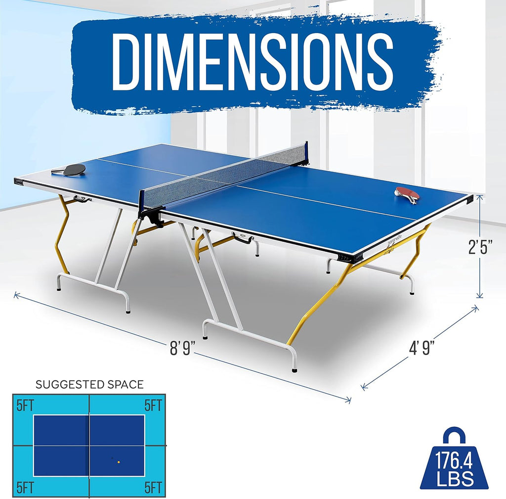 SereneLife 4in1 Multi Game Table, 48' Sports Arcade with Accessories, Ping Pong, Air Hockey, Pool Billiards, Soccer Foosball All in One, for Indoor and Outdoor, Family, Kids and Adults