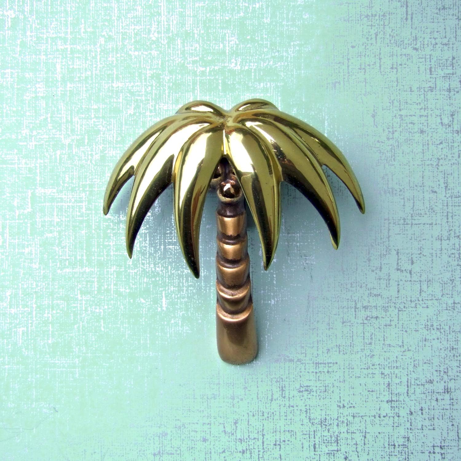 Palm Tree Door Knocker - Brass (Premium Size)