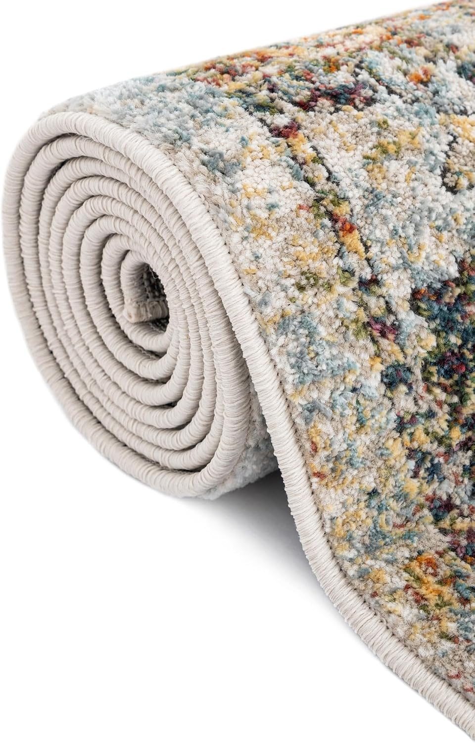 Unique Loom Isabella Collection Area Rug - Adjani (7' 1' Square Ivory/Beige)