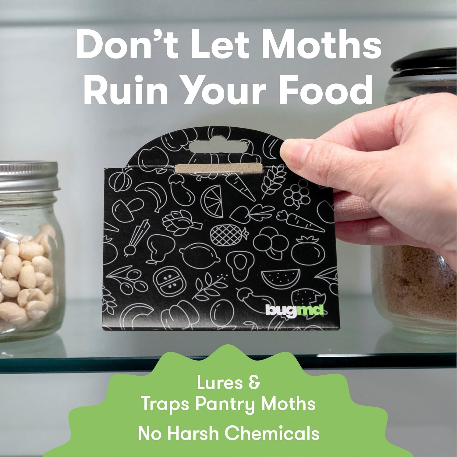 BugMD Clothes Moth Boss Traps (18 Count, Black) and Pantry Pest Patrol (18 Count, Black) Bundle