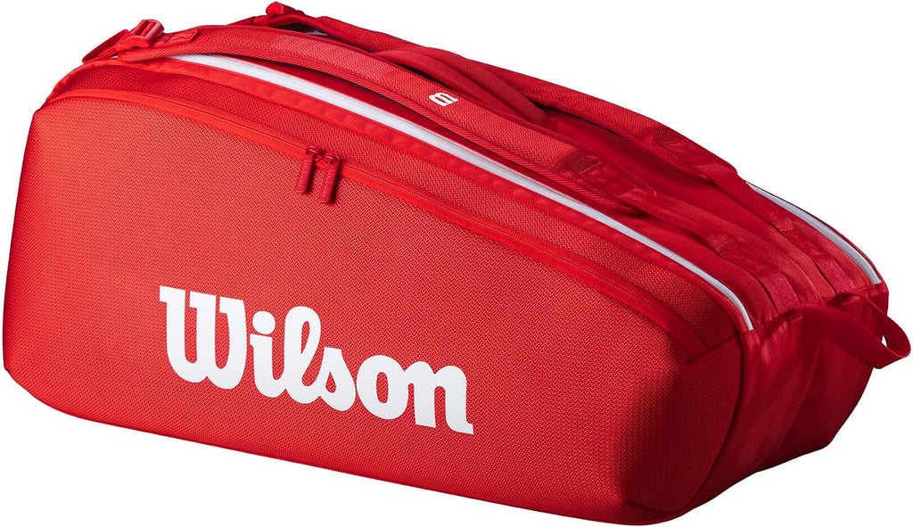 WILSON 2025 Super Tour Red Tennis Racket Bags