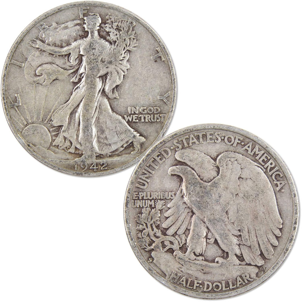 Liberty Walking Half Dollar 3 Coin PDS All Mint Gift Set VG 90% Silver 50c