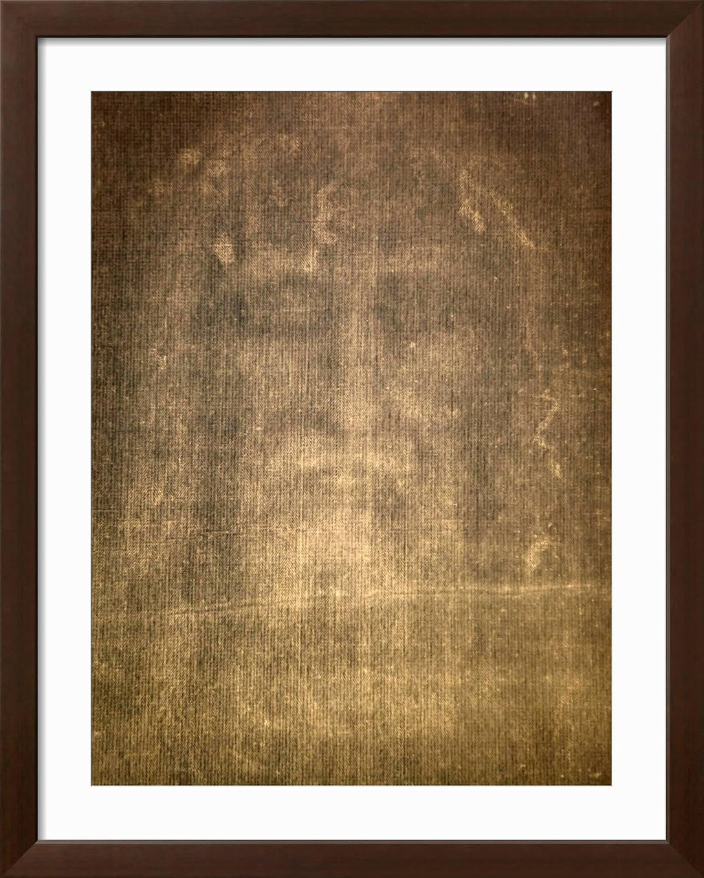 ART.COM Framed Wall Art Prints Detail of Shroud of Turin in Chiesa Della Ss. Annunziata Church, Turin, Piedmont, Italy, Europe, Places Decor, 24' x 32', Espresso Frame with White Mat