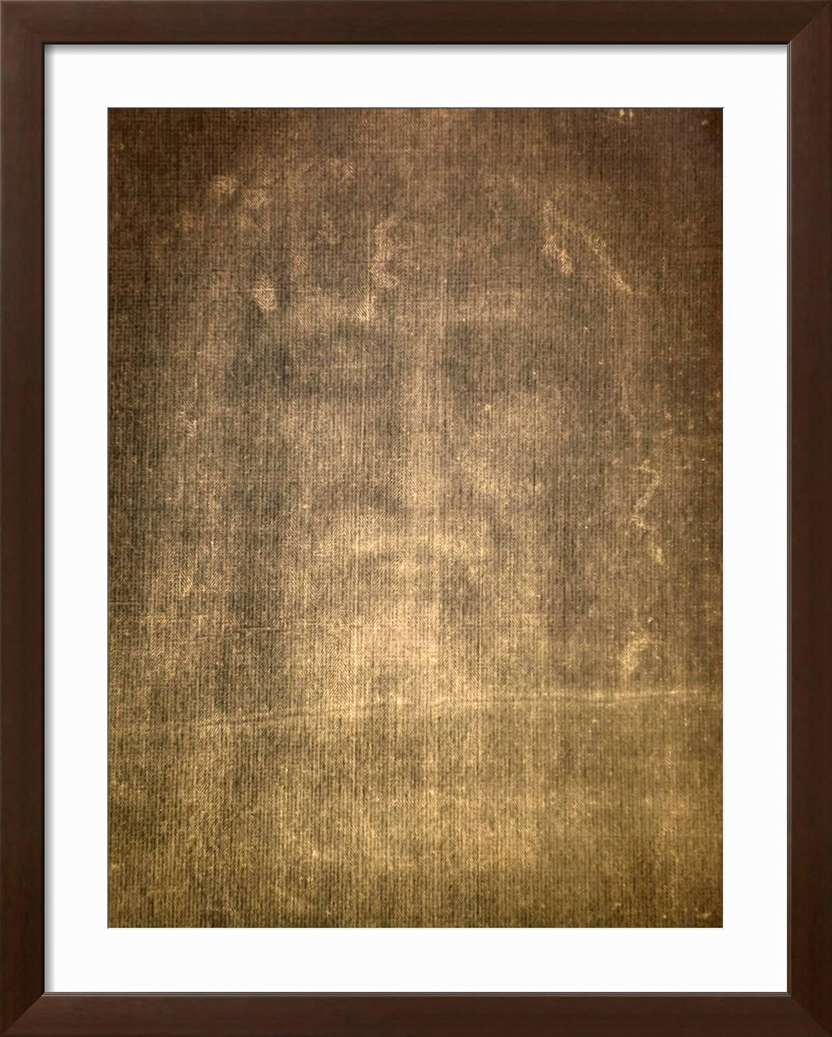 ART.COM Framed Wall Art Prints Detail of Shroud of Turin in Chiesa Della Ss. Annunziata Church, Turin, Piedmont, Italy, Europe, Places Decor, 24' x 32', Espresso Frame with White Mat