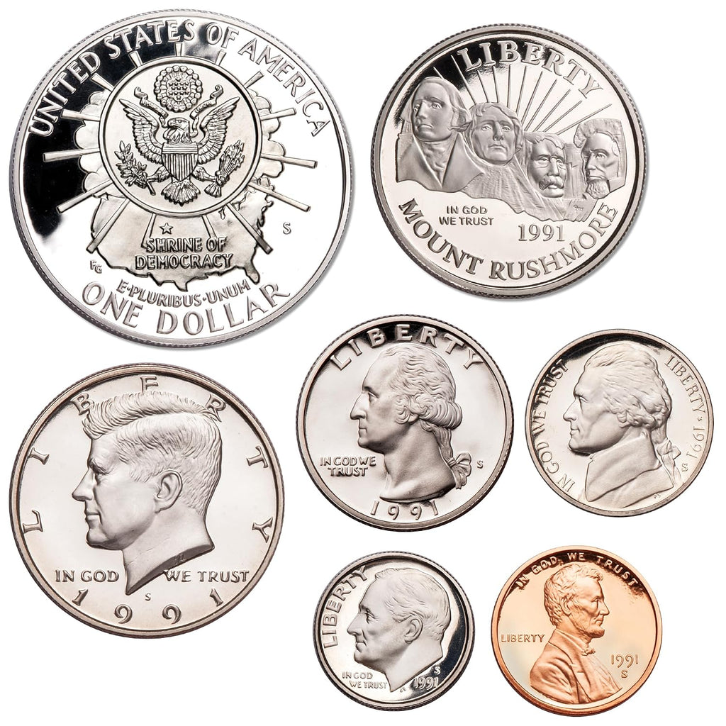 1991-S U.S. Mint 7-Coin Prestige Proof Set Choice Proof