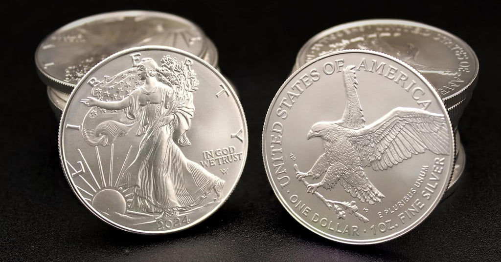 1986 - Present (Random Year) Lot of (10) 1 Ounce Silver American Eagle Coins Brilliant Uncirculated (Type 1 or 2) in Original United States Tube with Certificates of Authenticity $1 Seller BU