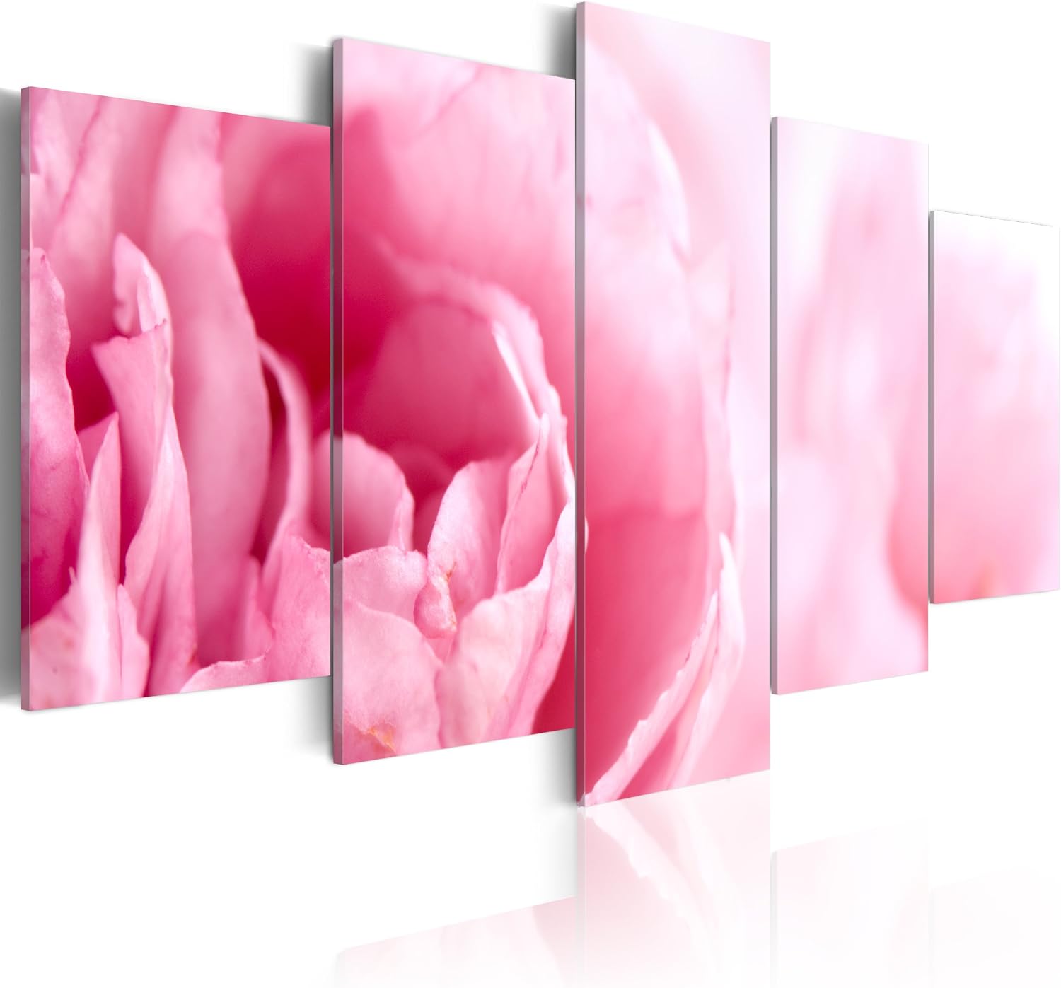 artgeist Canvas Wall Art Print Flowers Roses Rose 59x30 in - 5pcs Home Decor Framed Stretched Picture Photo Painting Artwork Image Peony Peonies 030210-44