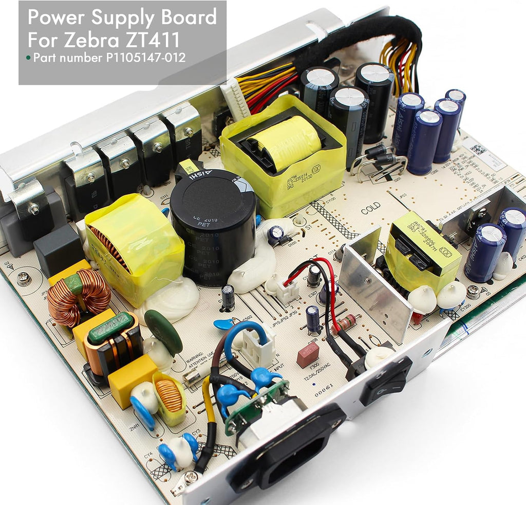 GETPARTS P1105147-012 Power Supply Board for Zerba ZT411 Thermal Label Printer 203dpi 300dpi 600dpi Genuine