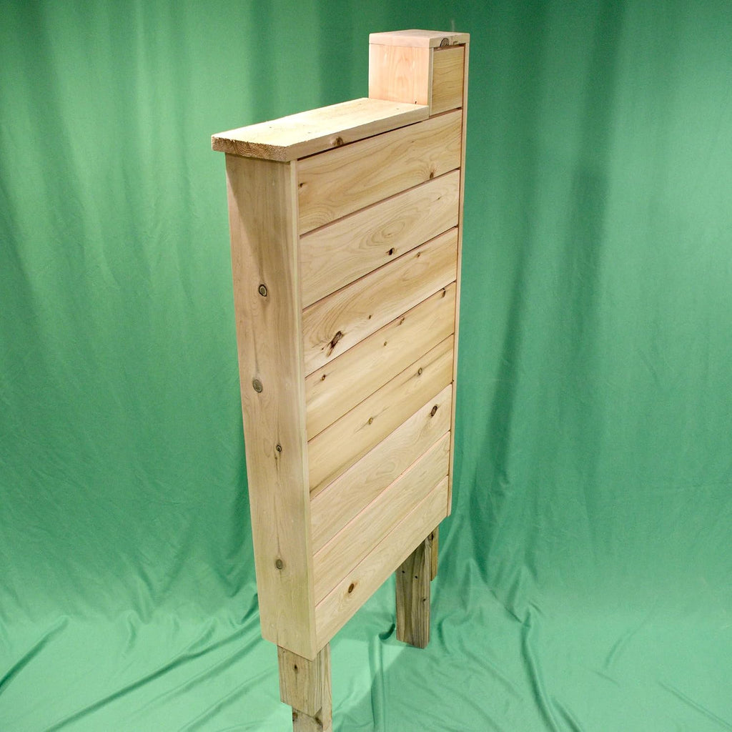 Farmhouse Wood Classic Mailbox Stand, Unfinished Natural - Shiplap Style, Post Mount, Solid Cedar, Amish Handcrafted in USA