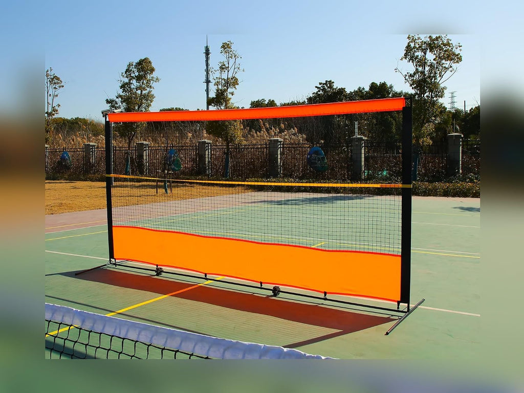 ORIENGEAR Tennis Rebound Practice Wall - 12ft x 6ft Rebounder Net for Racquet Sports, Ball & Pickleball, Training Backboard for Court Backyard and Indoor & Outdoor Use