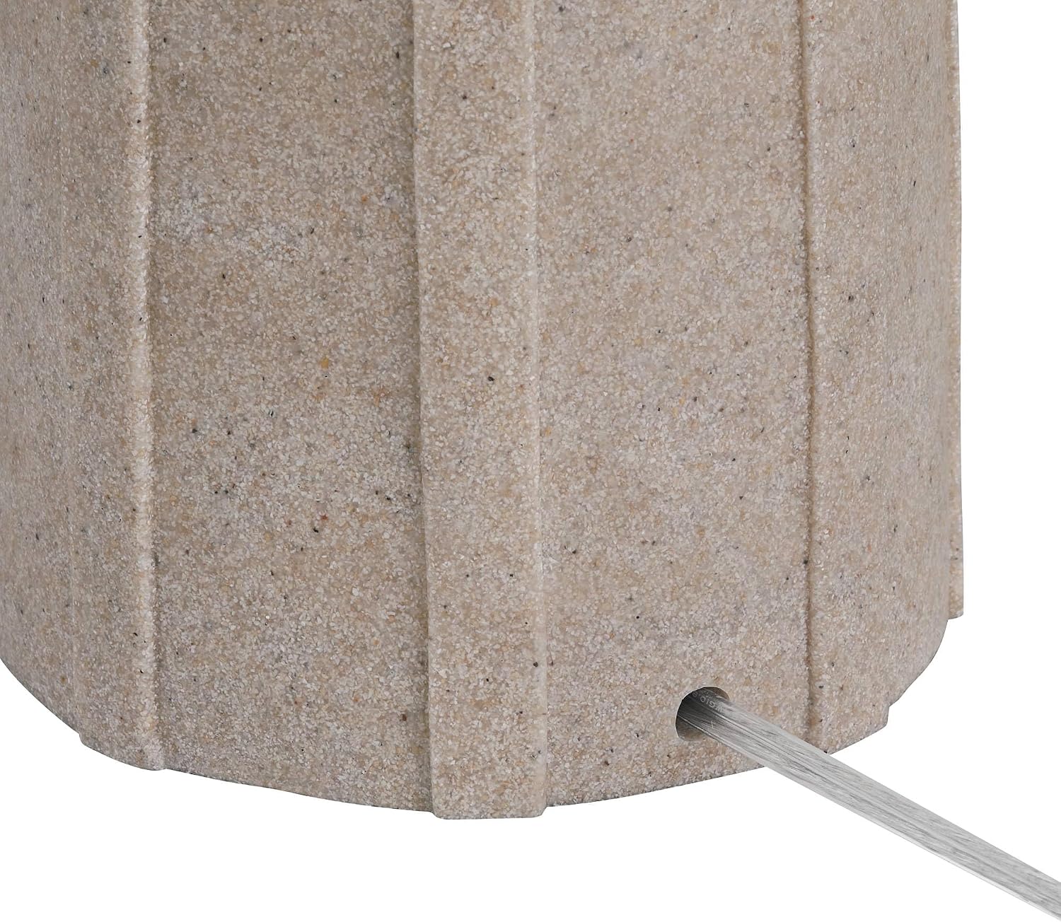 360 Lighting Arizona 28' Tall Modern Coastal Table Lamps Set of 2 Pull Chain Beige Faux Sandstone Finish Fabric White Shade Living Room Bedroom Bedside Nightstand House Office Home Reading