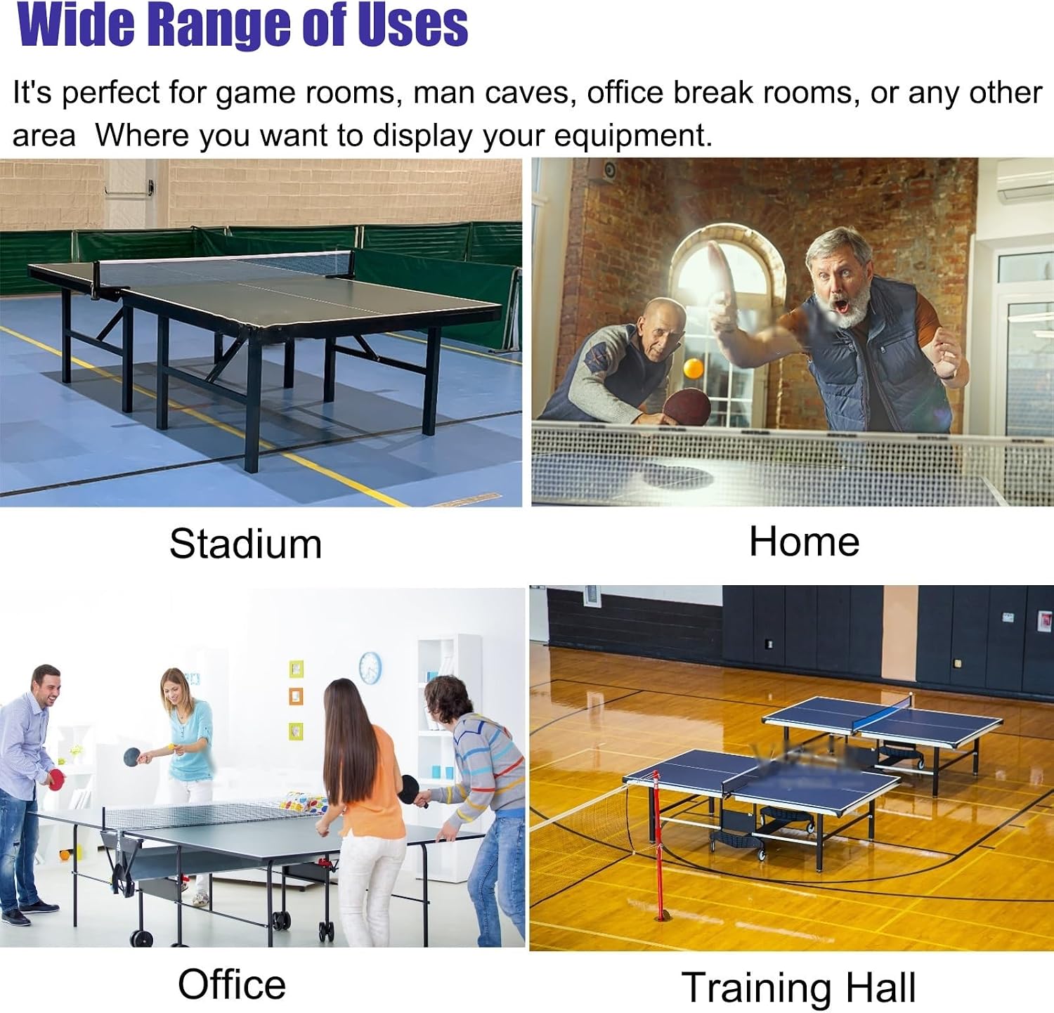 Mobile Pingpong Balls & Racket Rack, Sturdy Table Tennis Equipment Storage Stand for Training Hall/Game Room/Garage Display, Save Space