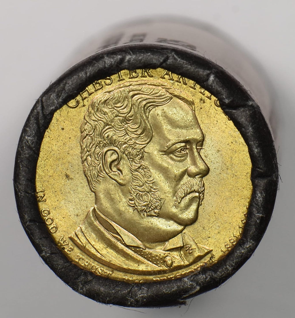 Collectible Coin 2012 D Dollar Roll of 25 Chester Arthur. US mint wrapped BU0640