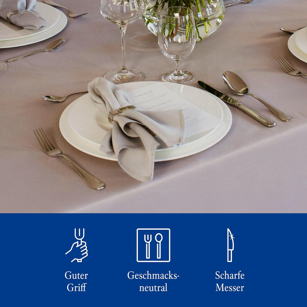Villeroy & Boch – Oscar Cutlery Set 24 Pieces for 6 People, Dishwasher Safe, Rustproof, Knife, Fork, Spoon, Luxury Cutlery Set, Dinner, 18/10 Stainless Steel