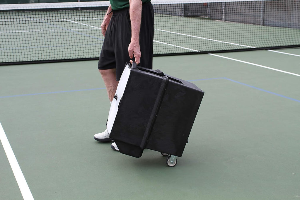 Wilson Portable Tennis Ball Machine. Speed 75 MPH. Variable Topspin/Underspin. Random Oscillatror. Electronic Elevation. from The #1 Name in Tennis - Wilson Sports
