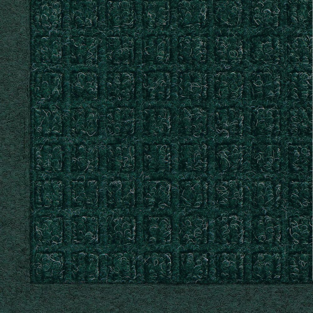 WaterHog Fashion Mat | Commercial-Grade Entrance Mat with Fabric Border – Indoor/Outdoor, Quick Drying, Stain Resistant Door Mat (Evergreen, 4' x 10')