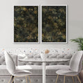 SIGNWIN Framed Canvas Print Wall Art Set Botanical Shadows Dark Floral Illustrations Modern Art Rustic Relax/Calm for Living Room, Bedroom, Office - 24'x36'x2 White
