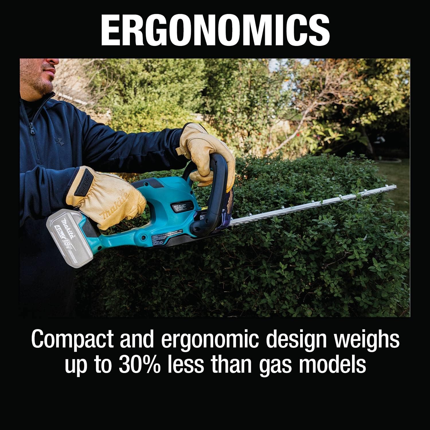 Makita XHU10Z 18V LXT Lithium-Ion Cordless 24' Hedge Trimmer, Tool Only | Tool Only