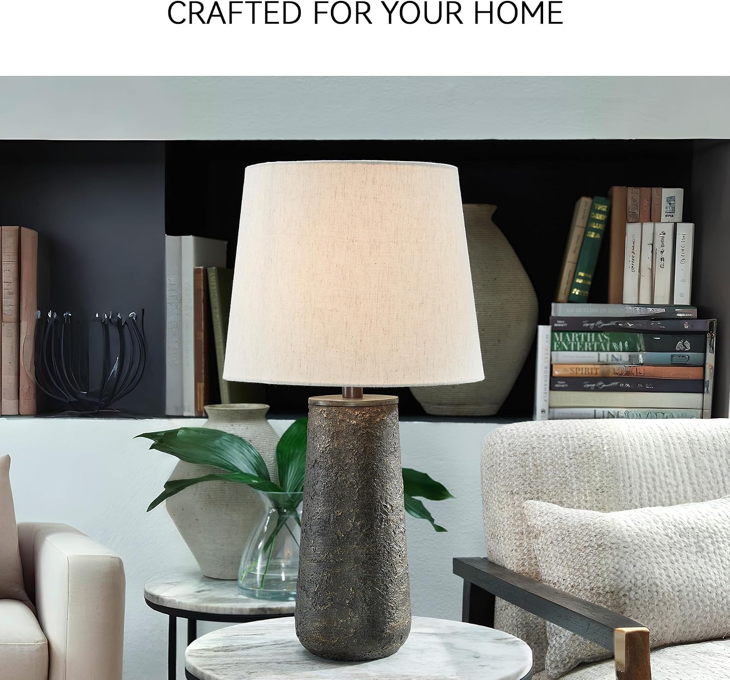 Signature Design by Ashley Chaston Casual Modern Table Lamp Set, 2 Count, Antique Bronze Finish
