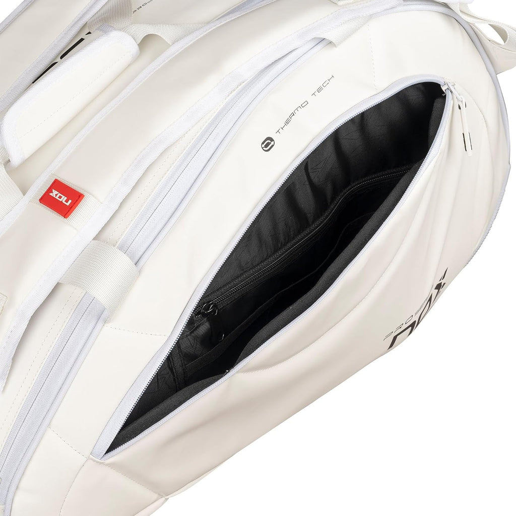 NOX Padel Bag PRO SERIES | Thermal ThermoTech Compartment | Large Capacity for 5 Rackets & Ventilated Shoe Pocket | Ergonomic Design with Backpack Straps | Padel Racket Bag for Men & Women