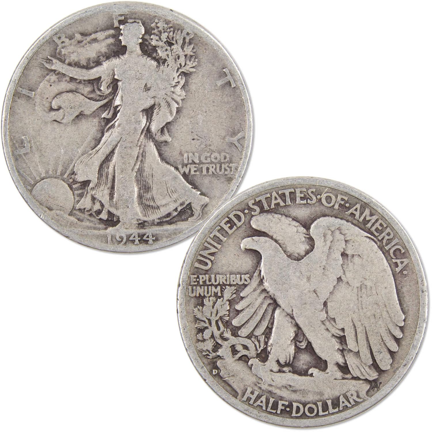 Liberty Walking Half Dollar 3 Coin PDS All Mint Gift Set VG 90% Silver 50c