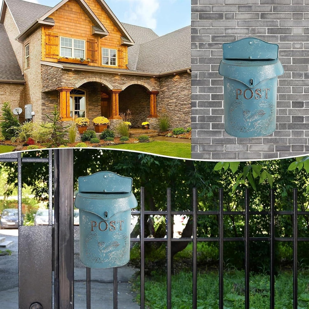 Mailboxes for Outside Wall Mounted Letterbox Security Mailbox Metal Iron Post Box Outdoor Home Decorative Mail Box
