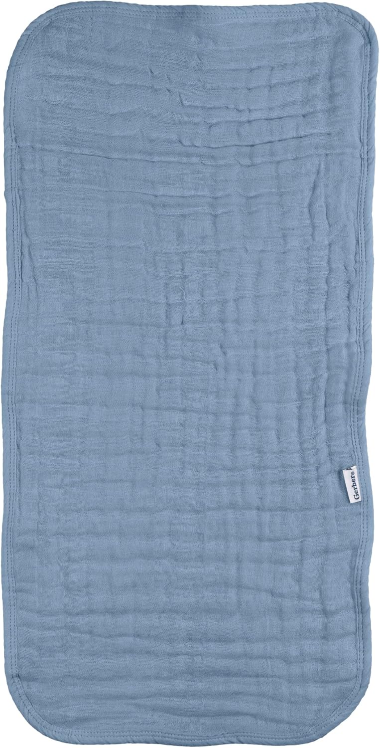 Gerber Baby Unisex Muslin Burp Cloths 72-Pack, Multi Blues Browns, Large Size 20' x 10'