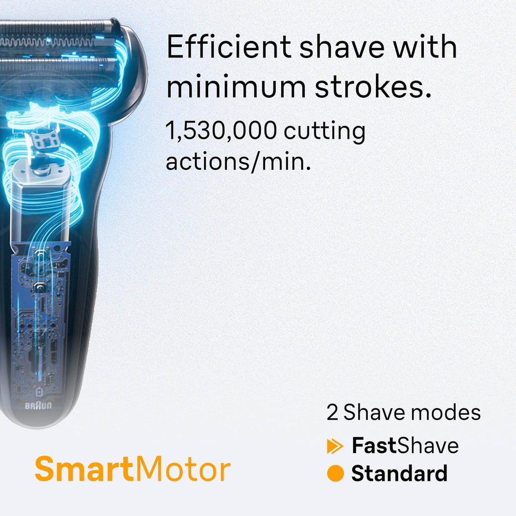 Braun Series 5 Electric Shaver for Men, Wet & Dry Foil Razor, 4-in-1 Clean & Charge Center, Precision Trimmer Attachment, Replacement Shaver Head, Black 5165ps