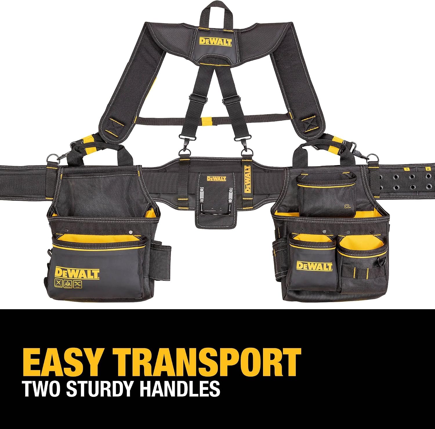 DEWALT Professional Tool Belt Organizer With Suspenders and 25 Pockets, Heavy Duty Construction (DWST540602)