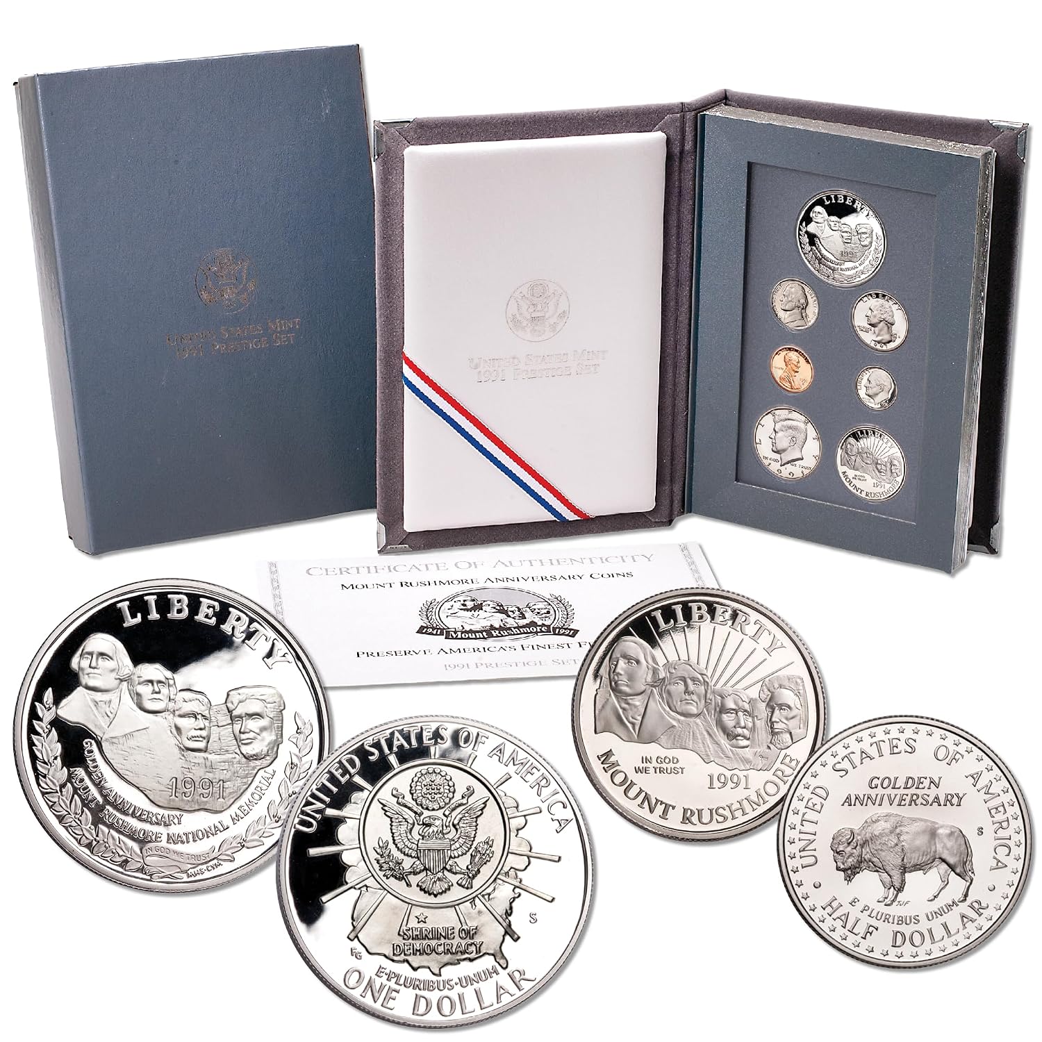 1991-S U.S. Mint 7-Coin Prestige Proof Set Choice Proof