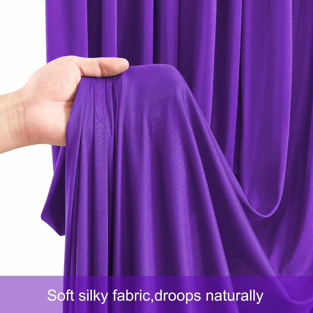 50ft x 12ft Purple Backdrop Curtains Wrinkle Free Backdrop Curtain for Wedding Parties Purple Fabric Backdrops Drapes Back Drop Cloth Bridal Shower Stage Curtains Wedding Decorations for Reception
