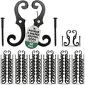 Renovators Supply Decorative S Style Shutter Dogs - Rust Resistant Powder Coated External Shutter Tieback Hardware with Mounting Screws - 6.5 Inches, Cast Aluminum (Pack of 50 Pairs)