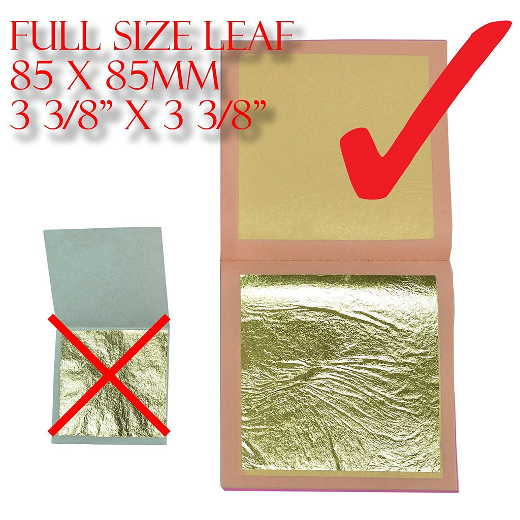 Barnabas Blattgold Gold Leaf - 22K Real Gold [25 Sheets, 3.4 inches] - Loose Sheet for Painting, Arts and Crafts